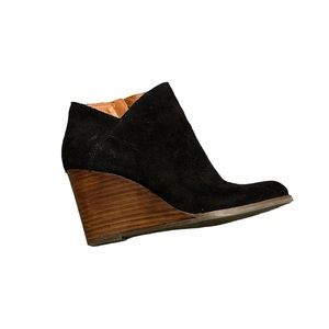 Lucky Brand Wedge Suede Booties